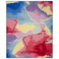 Safavieh 8 x 10 ft. Large Rectangle Paint Brush Power Loomed Rug, Fuchsia and Yellow PTB121A-8
